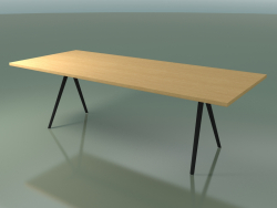 Table rectangulaire 5434 (H 74 - 100x240 cm, pieds 150 °, plaqué L22 chêne naturel, V44)