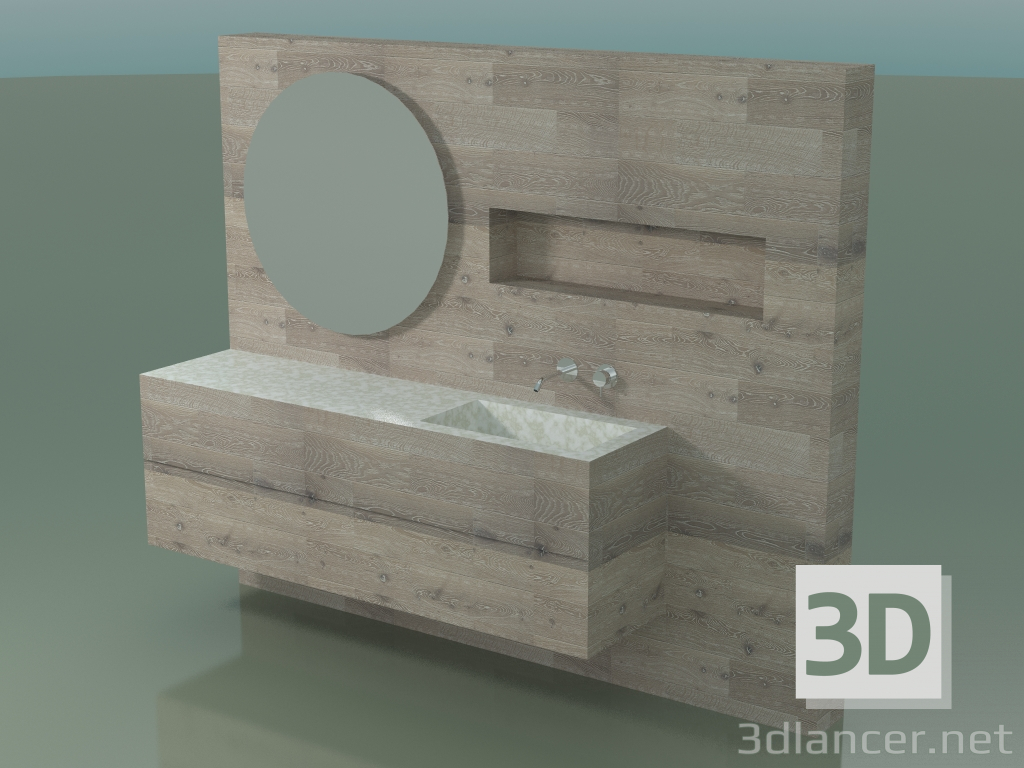 modello 3D Sistema arredo bagno (D11) - anteprima