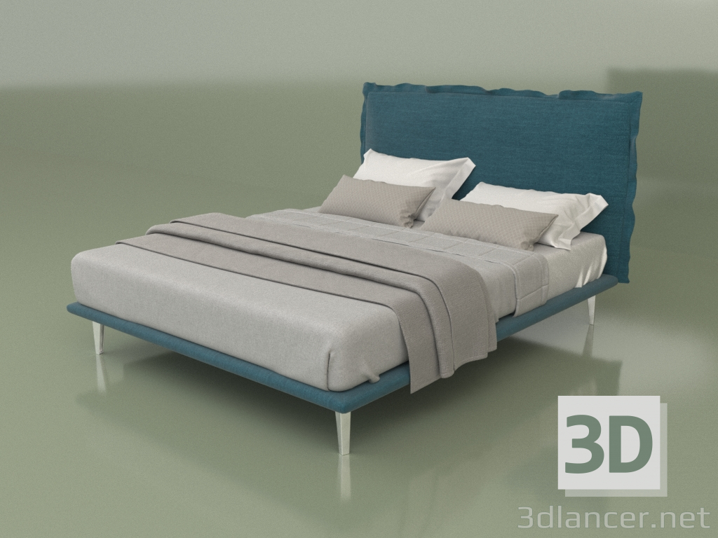 Modelo 3d Sala de estar com cama de casal - preview