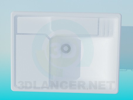 Modelo 3d Bacia de lavagem conveniente com pedestal - preview