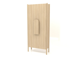 Garderobe mit kurzen Griffen B 01 (800x300x1800, Holz weiß)