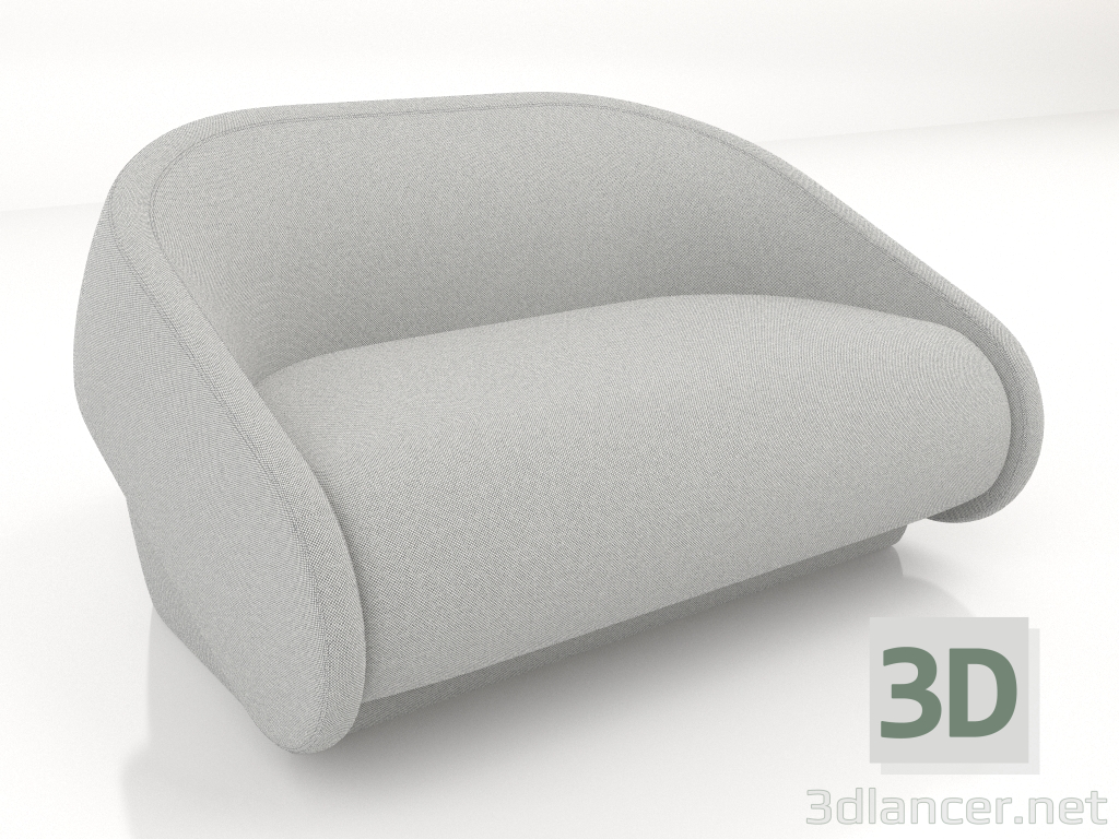 3d model 1.5 seater sofa-bed (folded) - preview