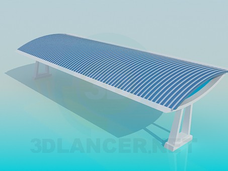 modello 3D Tenda della spiaggia - anteprima