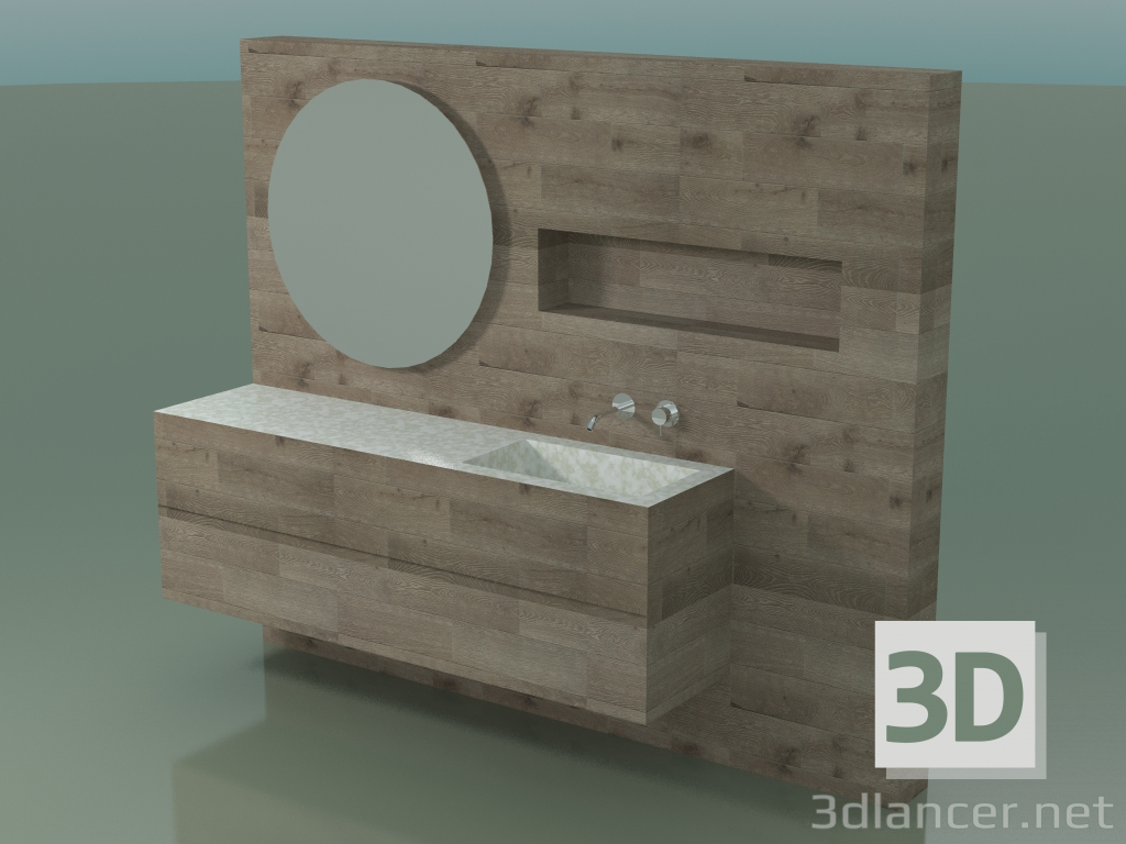 Modelo 3d Sistema de decoração de banheiro (D12) - preview