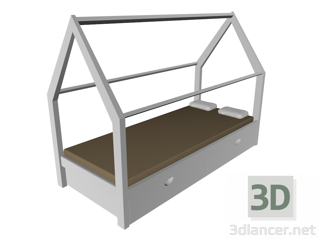 3d Bed house model buy - render