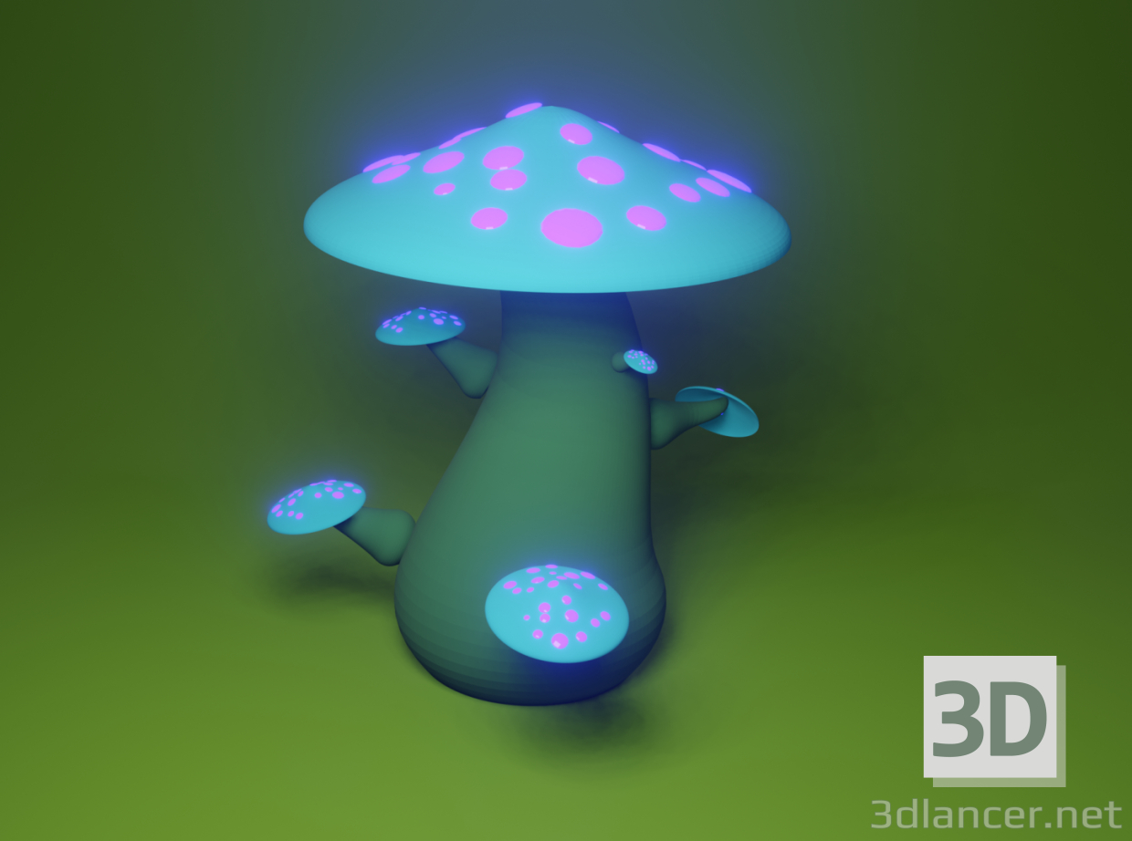 hongo nuclear 3D modelo Compro - render
