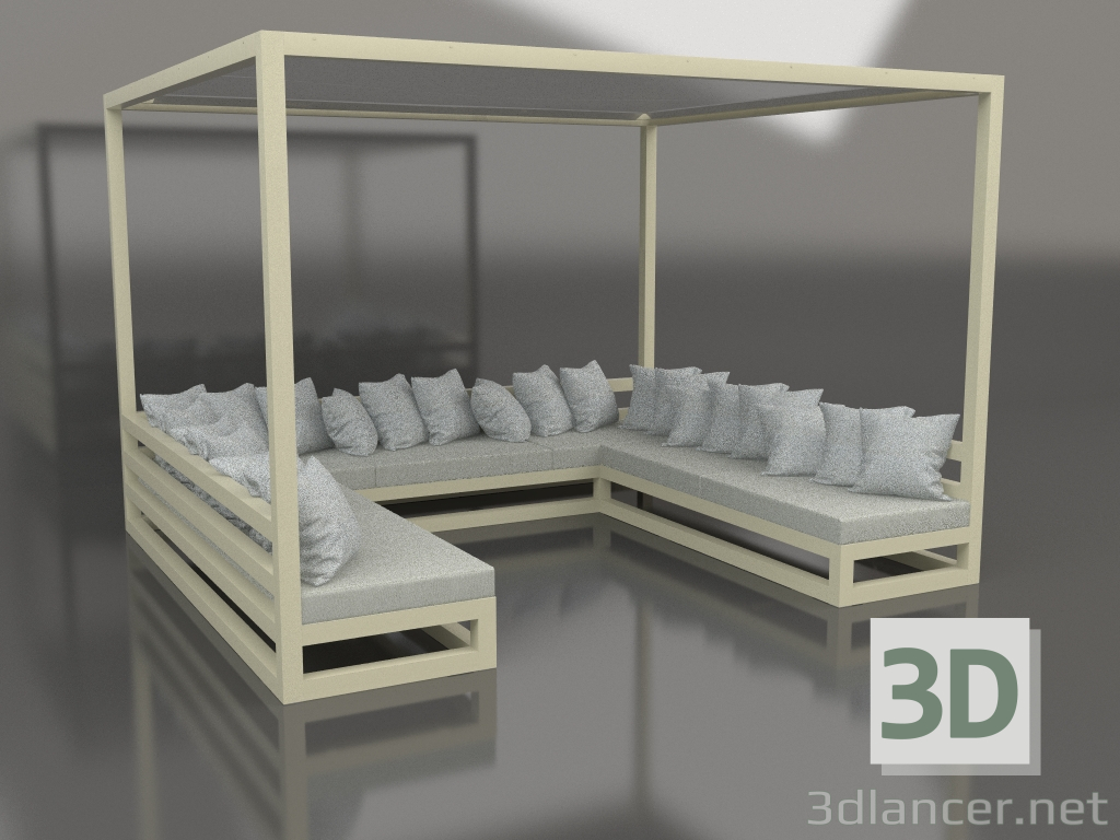 3D Modell Sofa (Gold) - Vorschau