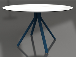 कॉलम लेग पर गोल डाइनिंग टेबल Ø120 (ग्रे नीला)