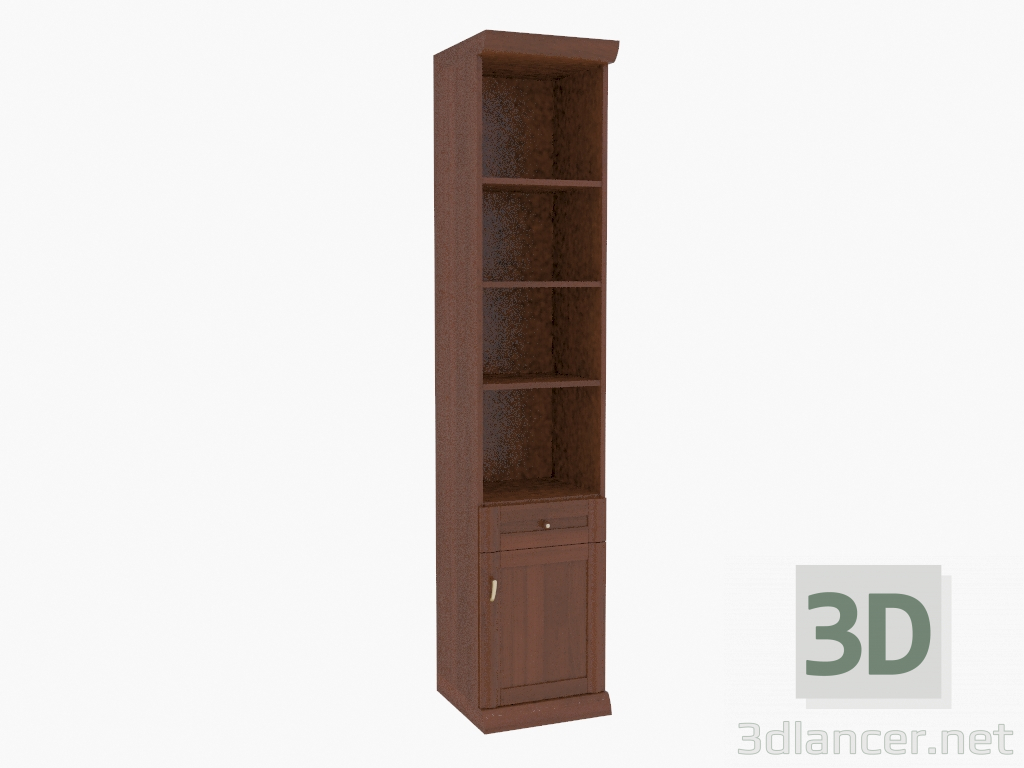 3d model Cabinet narrow with open shelves (261-27) - preview