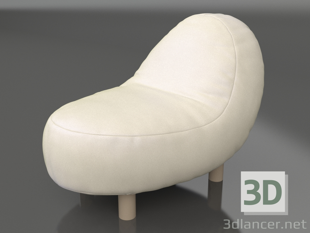 modèle 3D Pouf (Sable) - preview