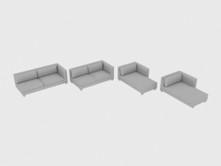 Elemente des modularen Sofas CHOPIN CLASSIC