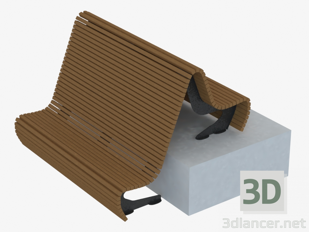 3D Modell Sitzbank (8045) - Vorschau