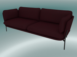 Divano divano (LN3.2, 84x220 H 75cm, gambe nere calde, Sunniva 2662)