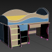 3d Children's bed model buy - render