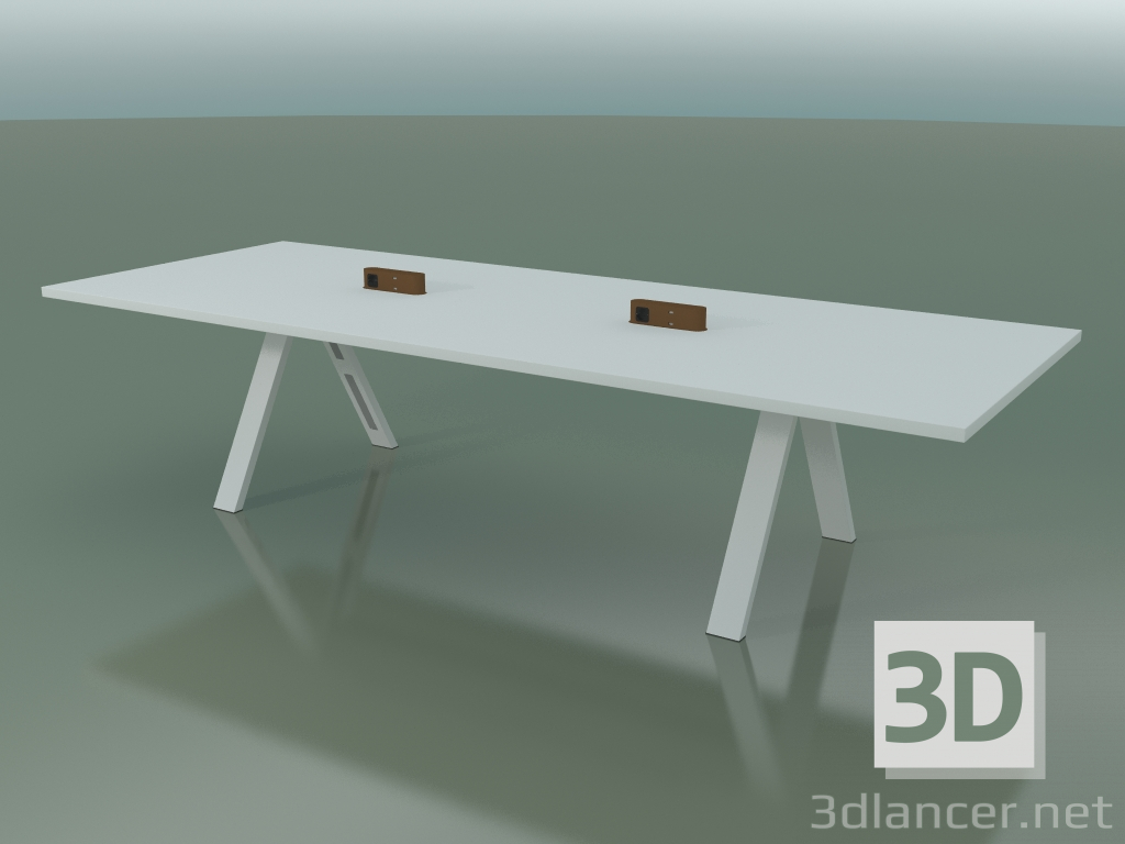 modello 3D Tavolo con piano da ufficio 5010 (H 74 - 320 x 120 cm, F01, composizione 1) - anteprima