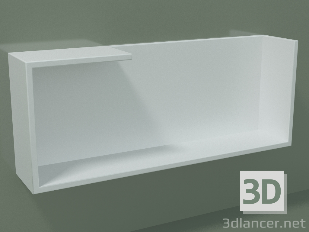 3D Modell Horizontales Regal (90U19006, Gletscherweiß C01, L 60, P 12, H 24 cm) - Vorschau