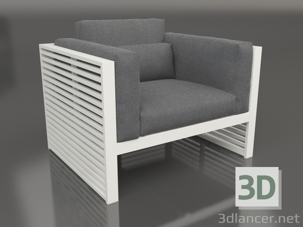 3d model Lounge chair with a high back (Agate gray) - preview