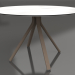 3d model Round dining table on column leg Ø120 (Bronze) - preview