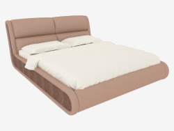 Double bed with side panels