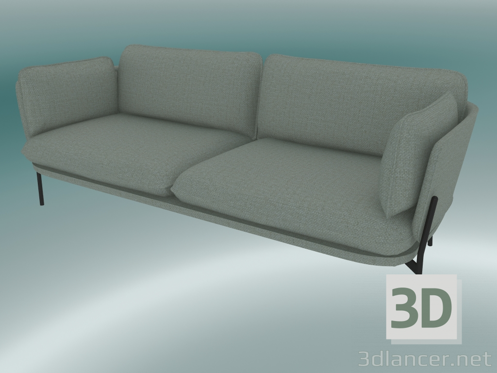 3d model Sofa Sofa (LN3.2, 84x220 H 75cm, Warm black legs, Sunniva 2 717) - preview