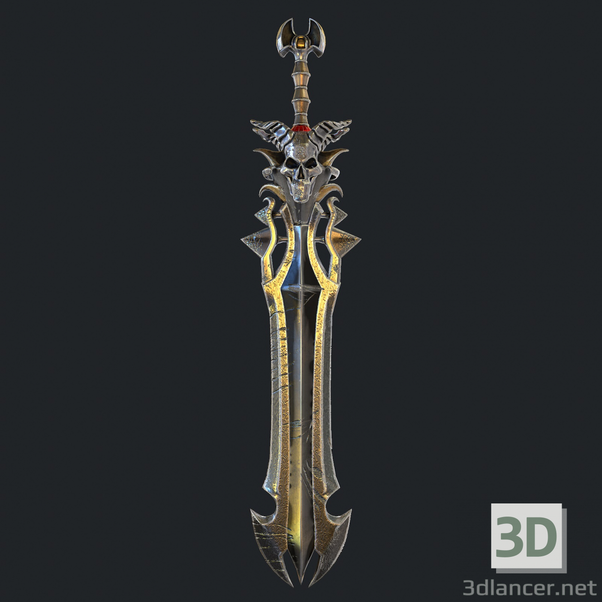 3d Fantasy sword 18 3d model модель купить - ракурс