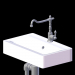 modèle 3D de Évier en marbre avec robinet et tuyaux acheter - rendu