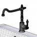 3d Marble sink with faucet and pipes model buy - render