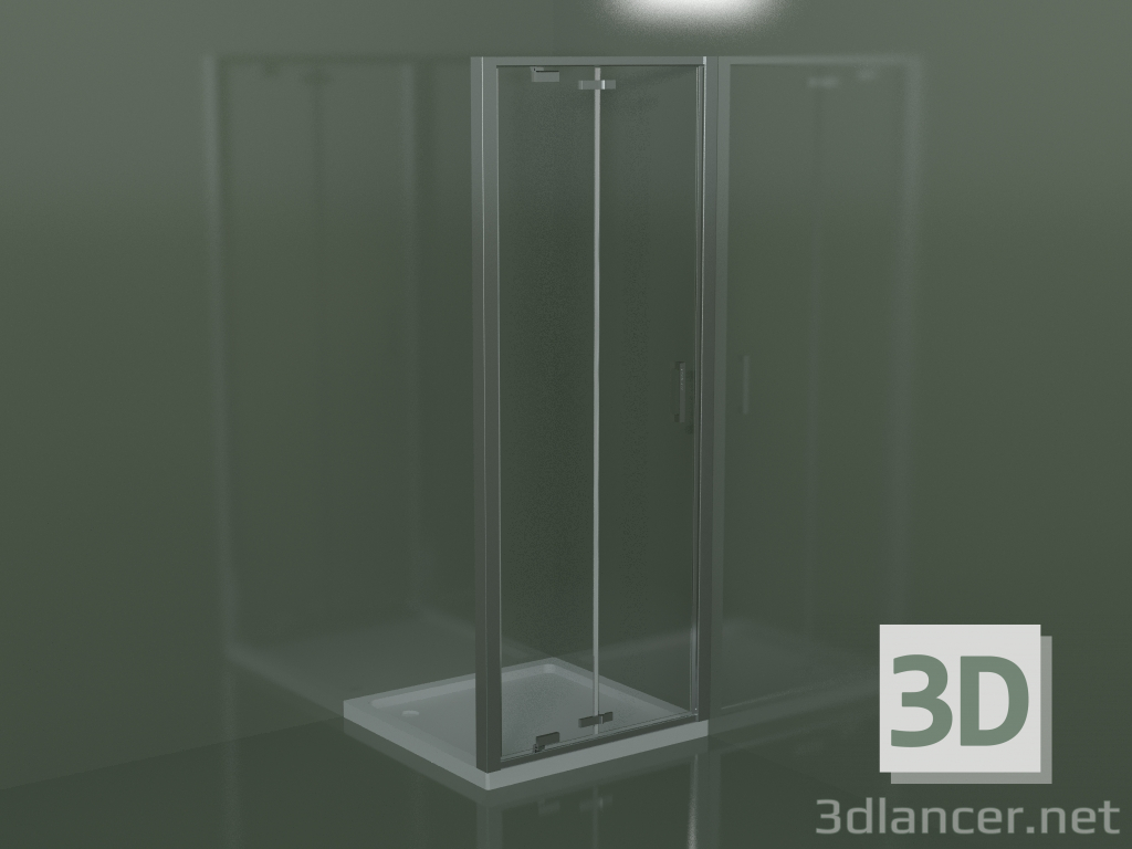 3D modeli Menteşeli kapılı çerçeve duş kabini GN - önizleme