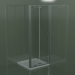 3D modeli Menteşeli kapılı çerçeve duş kabini GN - önizleme