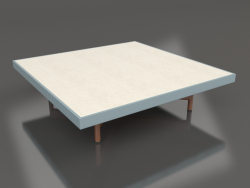 Table basse carrée (Bleu gris, DEKTON Danae)