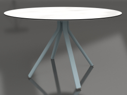 Table à manger ronde sur pied colonne Ø120 (Bleu gris)