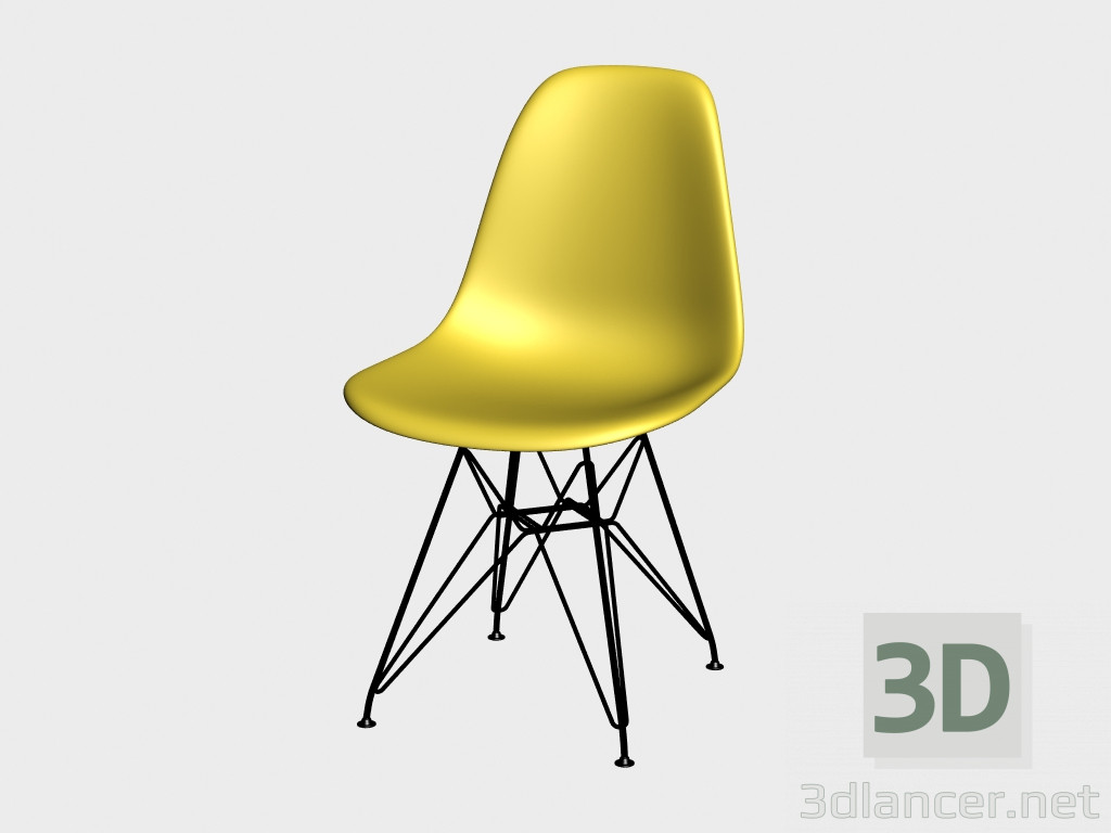 3D Modell Stuhl Eames Plastik Seitenstuhl DSR - Vorschau