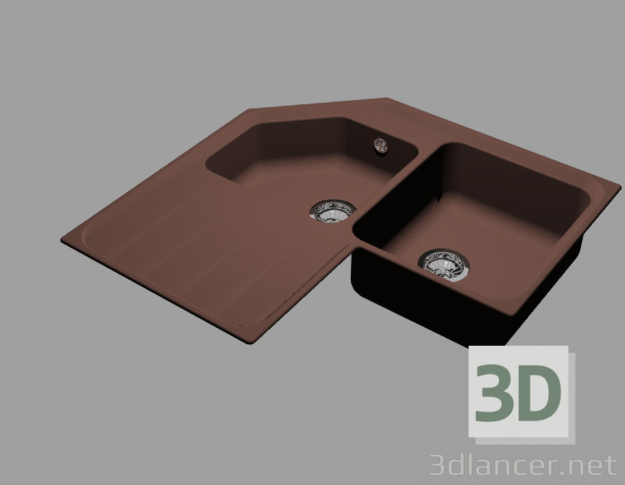3D Modell Diplomat 10 Schüssel & Drainer - Vorschau