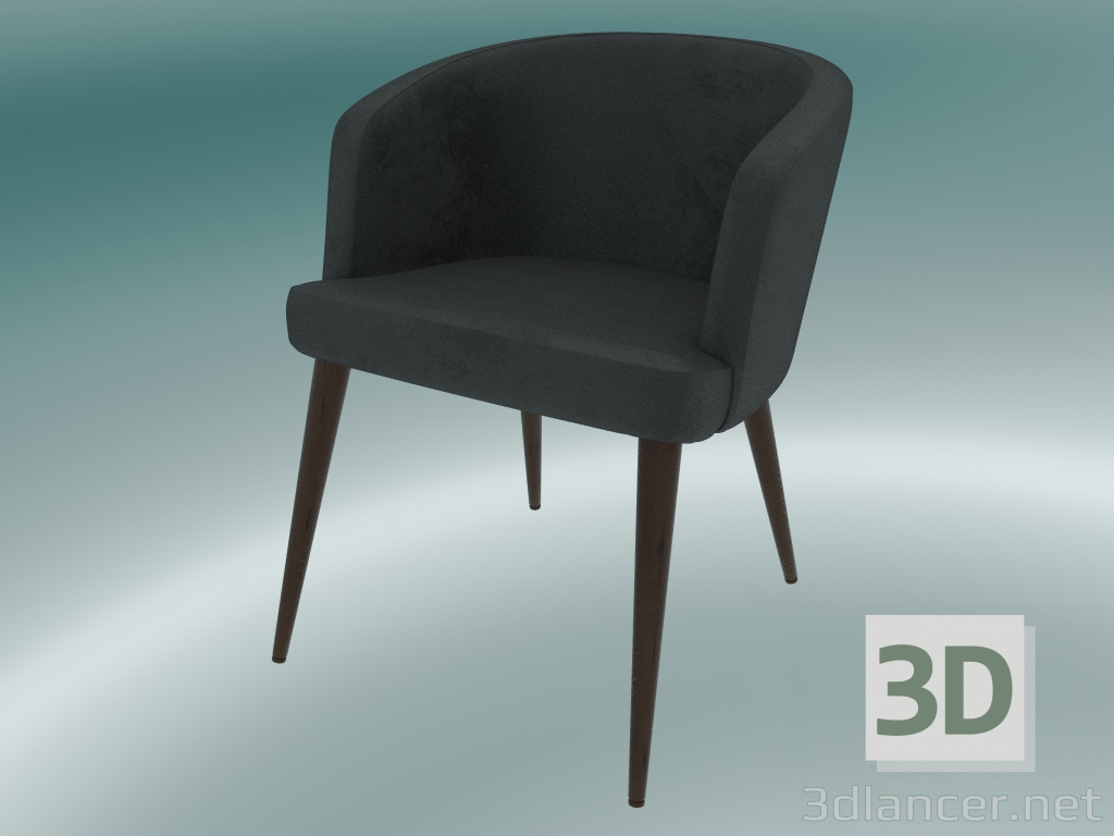 modèle 3D Demi chaise Joy (gris foncé) - preview