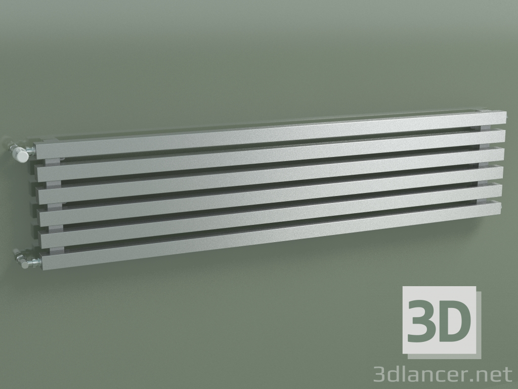 modello 3D Radiatore orizzontale RETTA (6 sezioni 1500 mm 40x40, technolac) - anteprima