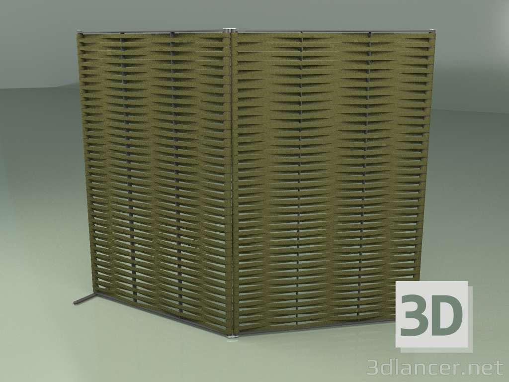 3D Modell Wandschirm 101 (Riemen 25mm Oliv) - Vorschau