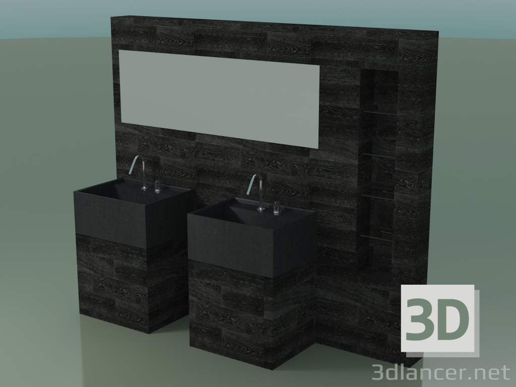 modèle 3D Système de décoration de salle de bain (D03) - preview