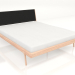 3d model Double bed Fawn with dark headboard 160X200 - preview
