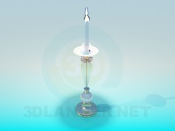 La vela en un candelabro