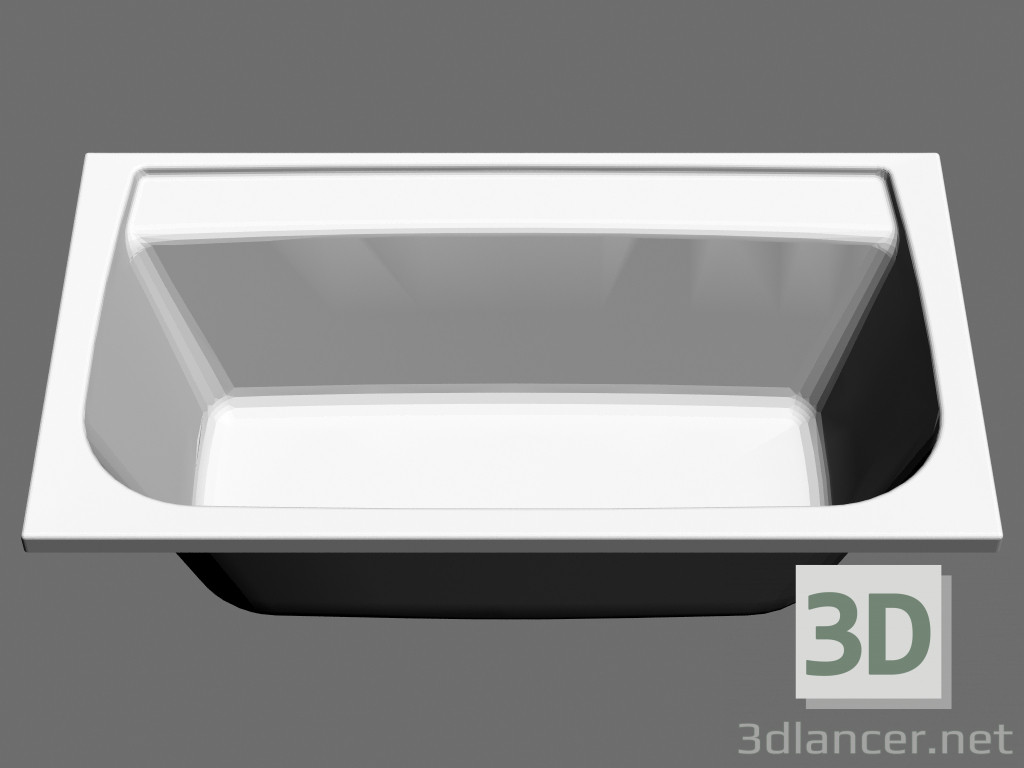 3D Modell Rechteckige Badewanne Praktik N (150 x 85, links) - Vorschau