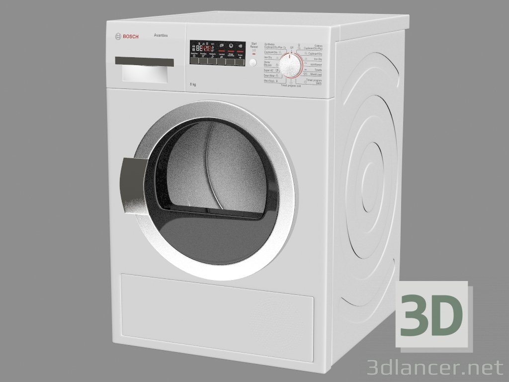 modello 3D Camera di asciugatura WTW86200AU - anteprima
