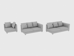 Elementos del sofá modular CHOPIN FREE BACK