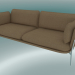 3 डी मॉडल सोफा सोफा (LN3.2, 84x220 H 75cm, क्रोमेड पैर, हॉट मैडिसन 495) - पूर्वावलोकन