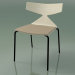 3d model Stackable chair 3710 (4 metal legs, with cushion, White, V39) - preview
