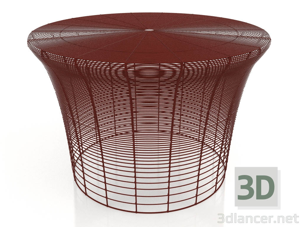 3 डी मॉडल हाई कॉफ़ी टेबल (वाइन रेड) - पूर्वावलोकन