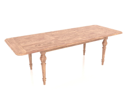 Sliding dining table, unfolded, 2500 mm (indian oak)