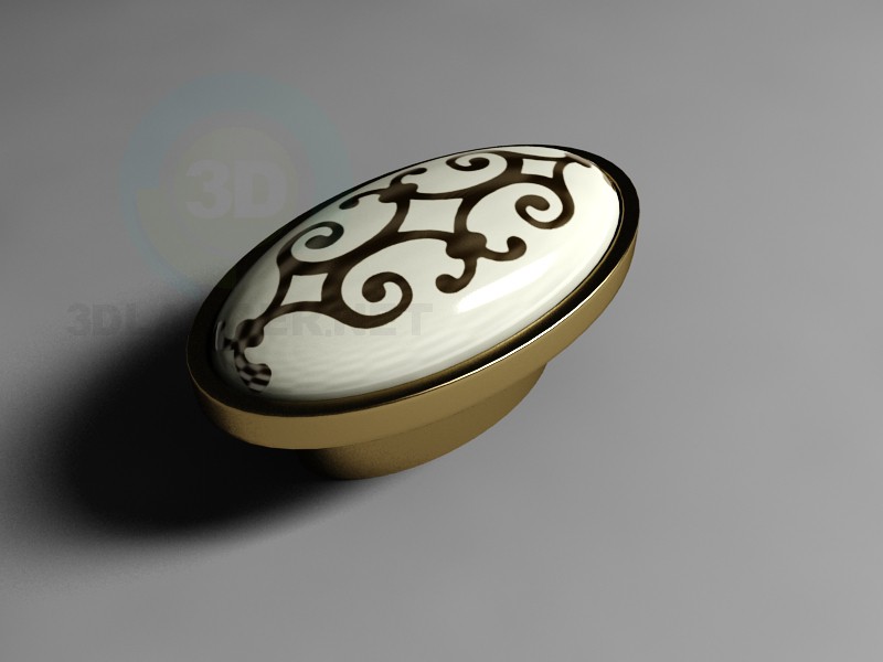 3d модель Ручка-кнопка c805 c141 античная бронза_керамика – превью