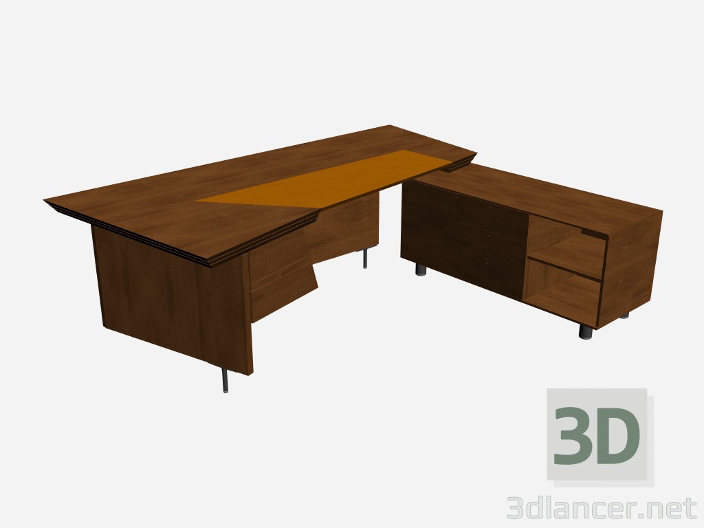 3d model Table writing John scrivania lineare - preview