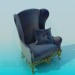 3 डी मॉडल प्राचीन कुर्सी - पूर्वावलोकन