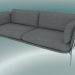 3 डी मॉडल सोफा सोफा (LN3.2, 84x220 H 75cm, क्रोमेड पैर, हॉट मैडिसन 724) - पूर्वावलोकन